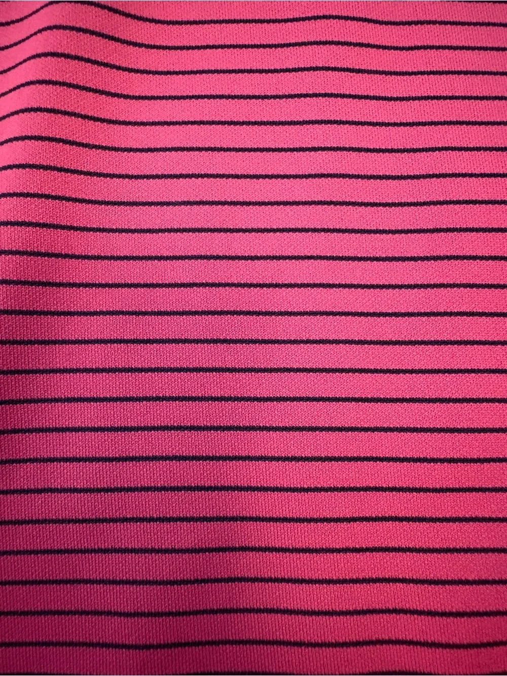 adidas Men’s Red and Black Striped Polo Shirt